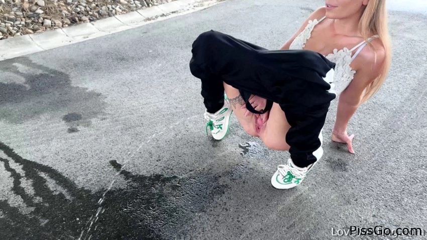 Pissing scene 41 - with sex fairy Claudia, wet butt pee - (2025 | shy pissing)