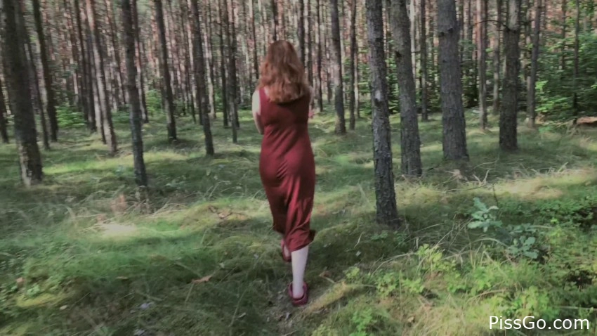 Playful Redhead Pissing In Forest And Showing Her Big Boobs 2025