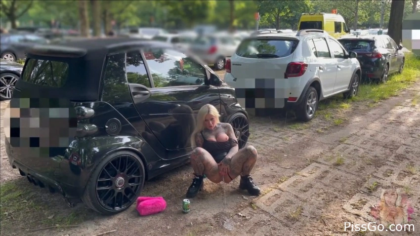 Pissed At The Rammstein Concert - with flirty one Steffiblond, wetting nylons taboo - (2025 | bladder stream urine)