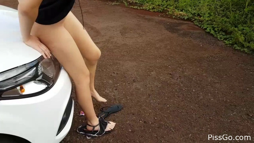 Sweet Teen Play And Piss Outdoor - with charming stranger Andreza, pee soaked fun - (2025 | big piss)